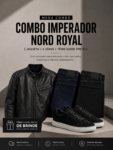 (MEGA COMBO) Combo Imperador Nord Royal [Jaqueta + 2 Jeans + Tênis Suede Preto]